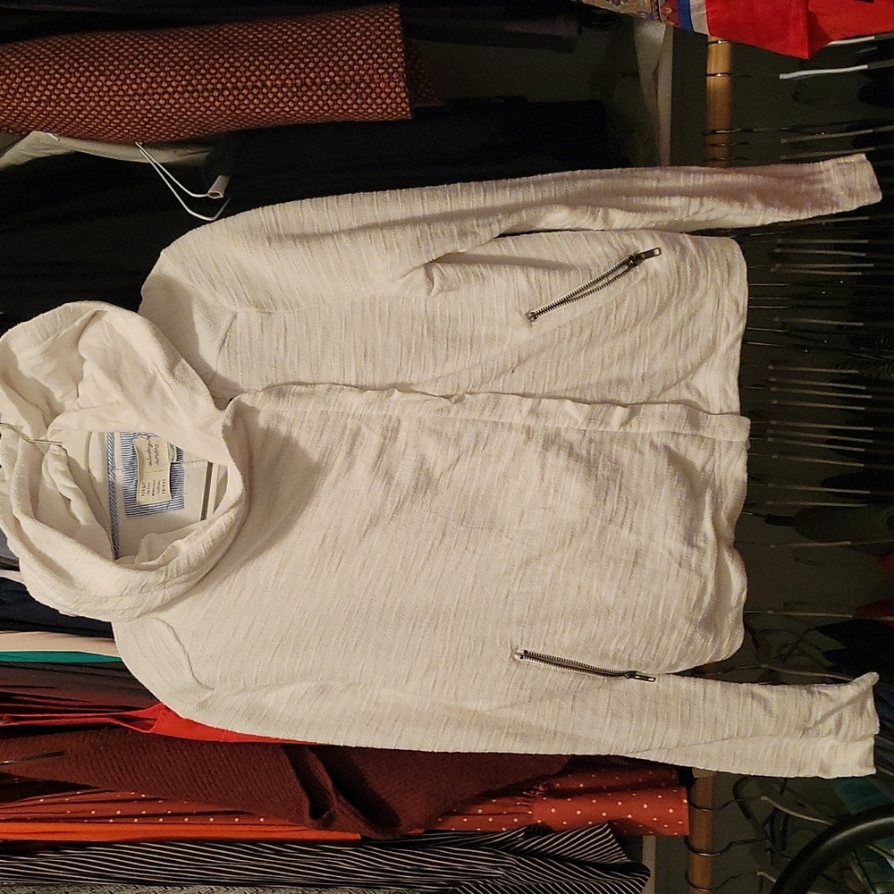 Anthropologie Saturday Sunday white hoodie sz L